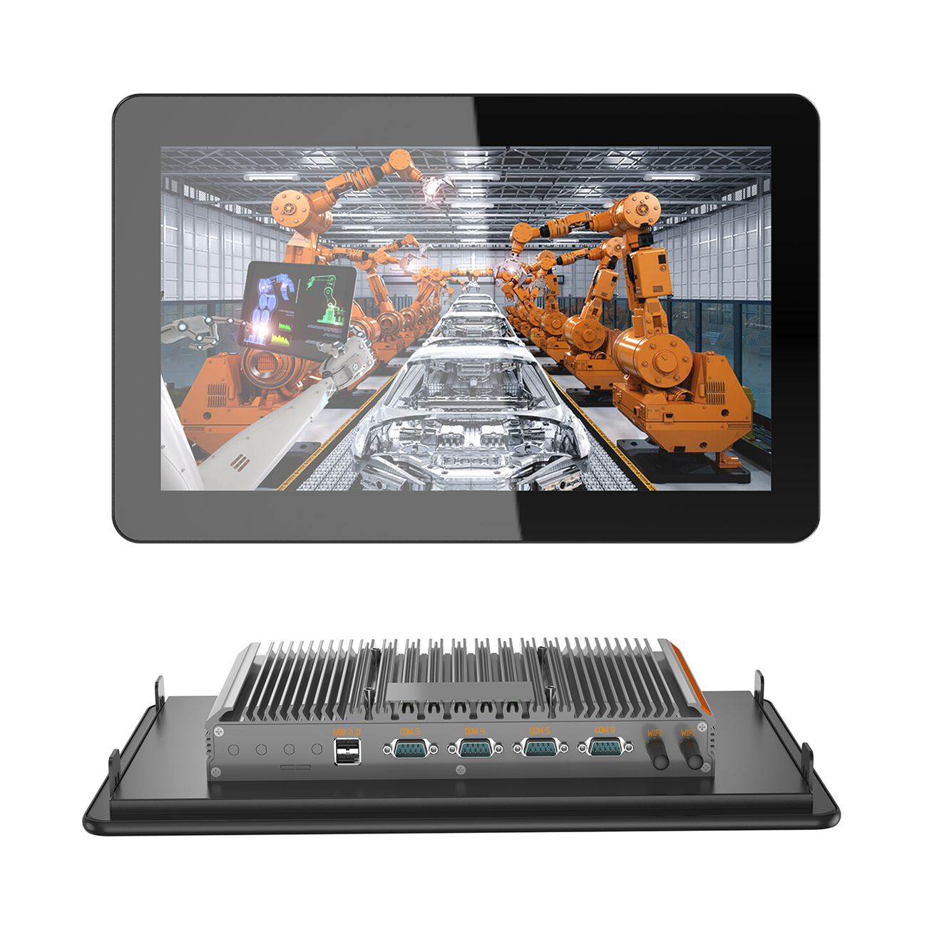 Fanless Industrial All In One Computers Panel Pc